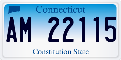 CT license plate AM22115