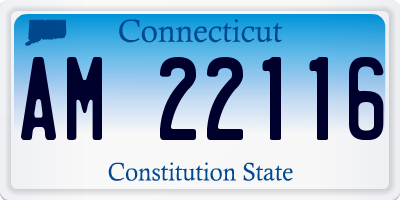 CT license plate AM22116