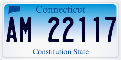 CT license plate AM22117