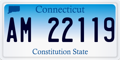 CT license plate AM22119