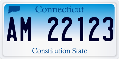 CT license plate AM22123