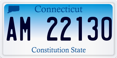 CT license plate AM22130