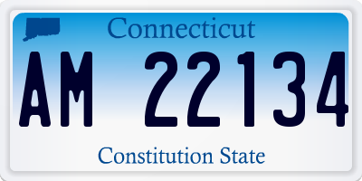 CT license plate AM22134