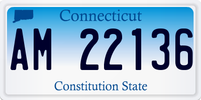 CT license plate AM22136