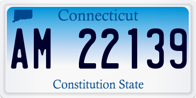 CT license plate AM22139