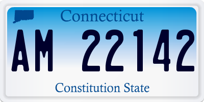 CT license plate AM22142