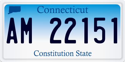 CT license plate AM22151