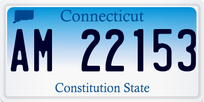 CT license plate AM22153