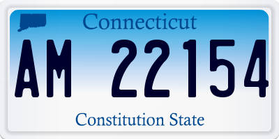 CT license plate AM22154