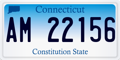 CT license plate AM22156