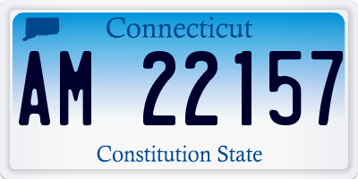 CT license plate AM22157