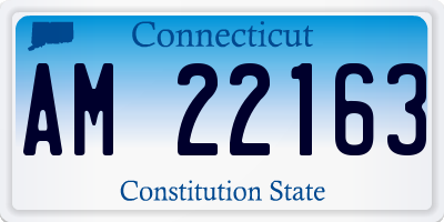 CT license plate AM22163