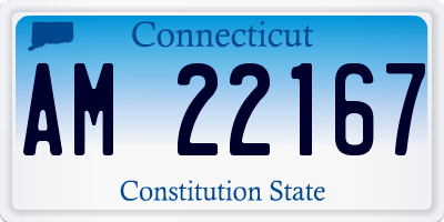 CT license plate AM22167