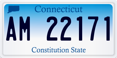 CT license plate AM22171