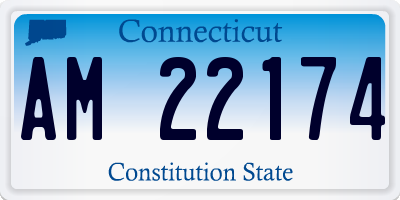 CT license plate AM22174