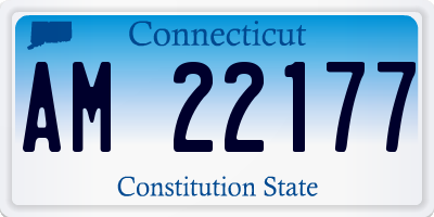 CT license plate AM22177