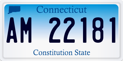 CT license plate AM22181