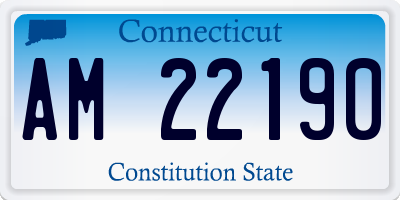 CT license plate AM22190