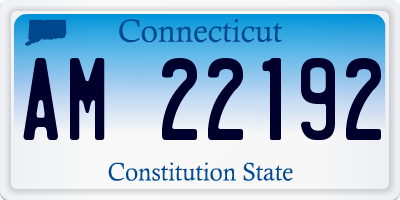 CT license plate AM22192