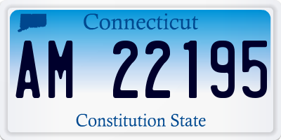 CT license plate AM22195