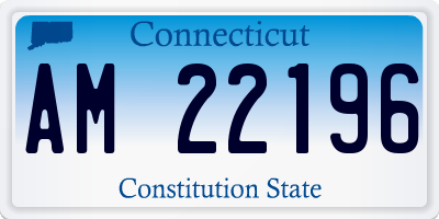 CT license plate AM22196