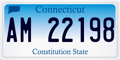 CT license plate AM22198