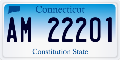 CT license plate AM22201