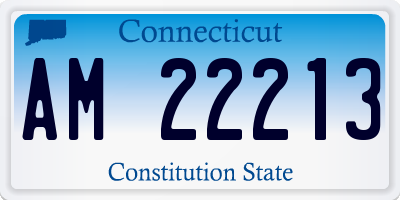 CT license plate AM22213