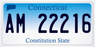 CT license plate AM22216