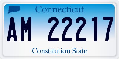 CT license plate AM22217
