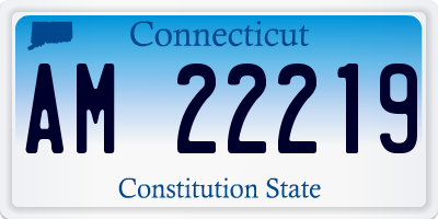 CT license plate AM22219