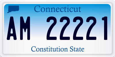 CT license plate AM22221