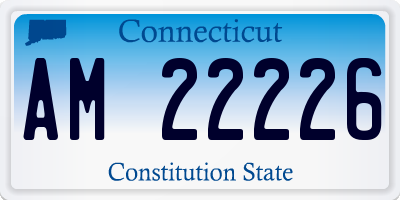 CT license plate AM22226