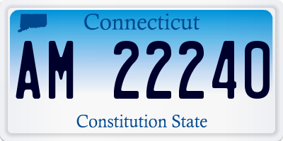 CT license plate AM22240