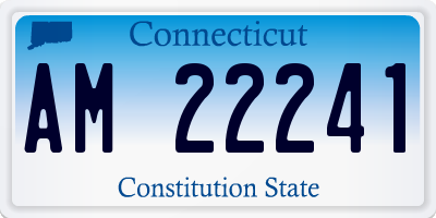CT license plate AM22241