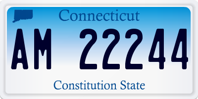 CT license plate AM22244