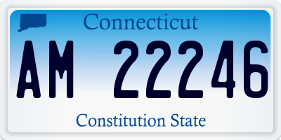 CT license plate AM22246