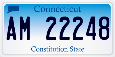 CT license plate AM22248