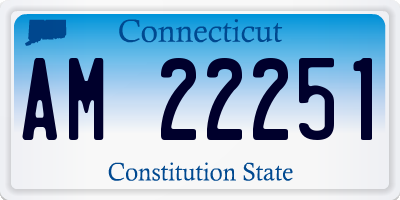 CT license plate AM22251
