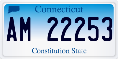 CT license plate AM22253
