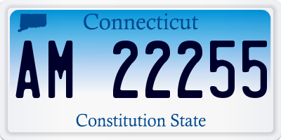 CT license plate AM22255