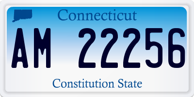 CT license plate AM22256