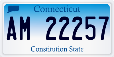 CT license plate AM22257