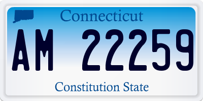CT license plate AM22259