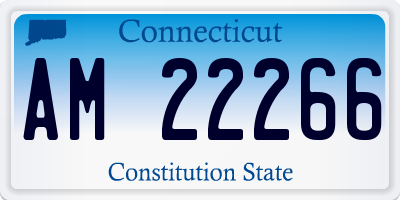 CT license plate AM22266
