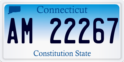 CT license plate AM22267