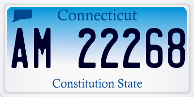 CT license plate AM22268