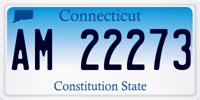 CT license plate AM22273