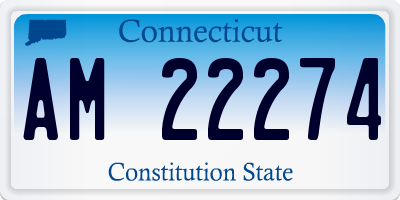CT license plate AM22274