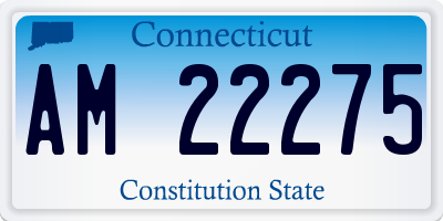 CT license plate AM22275